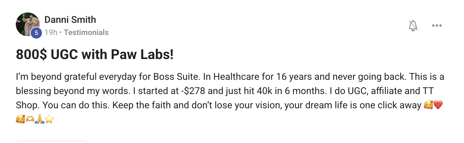 Danni Smith — $40k in 6 months with UGC